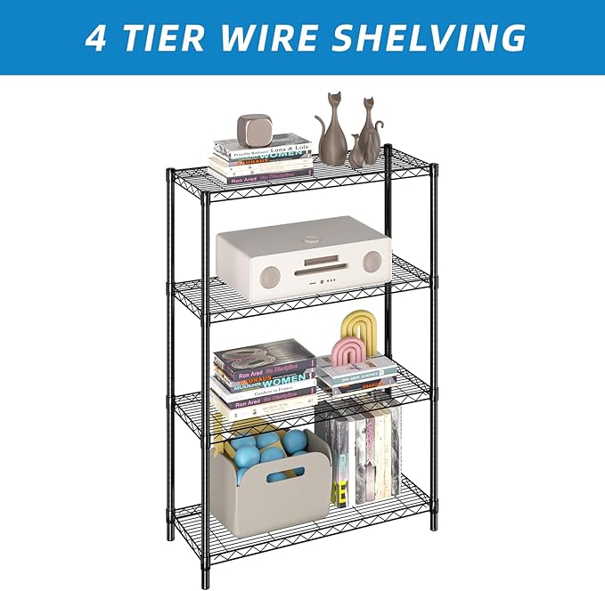 Guan River 4-Shelf Adjustable Metal Shelf Wire Shelving Unit Storage Rack - Image 5