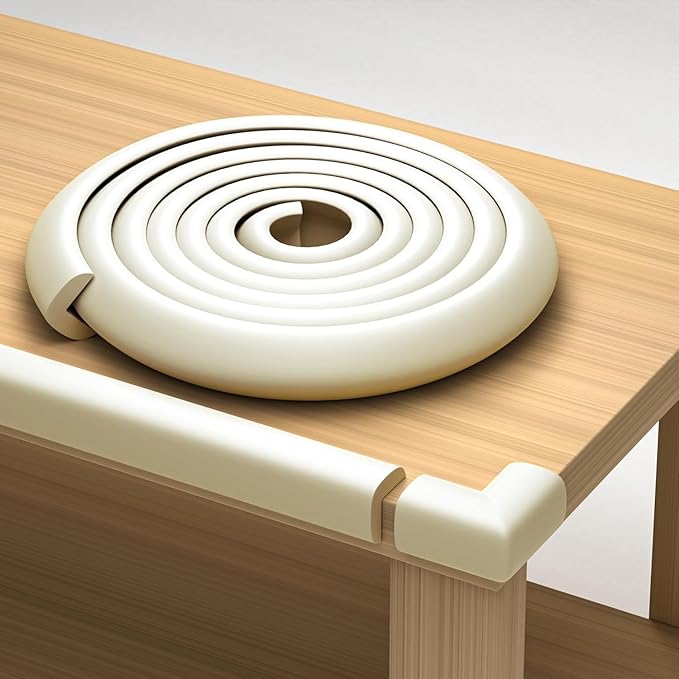 Furniture Edge and Corner Guards | 20.4ft Protective Foam Cushion | 18ft Bumper by Komfortology