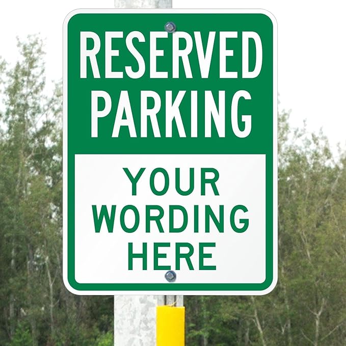 SmartSign 24 x 18 inch Custom “Reserved Parking” Metal Sign - Image 3