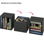ballucci 5-tier file organizer for desk, wooden mail, side view