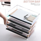 SANRUI Acrylic Stackable Letter Tray Clear Desk Paper Organizer 4-Tier Desk - Image 4