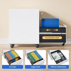 MIIIKO Mobile Filing Cabinet 3 Drawer, Filing Cabinets - Image 4