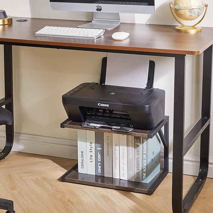 IBUYKE 2-Tier Desktop Printer Stand Holder, Book Shelf Printer Shelf - Image 6