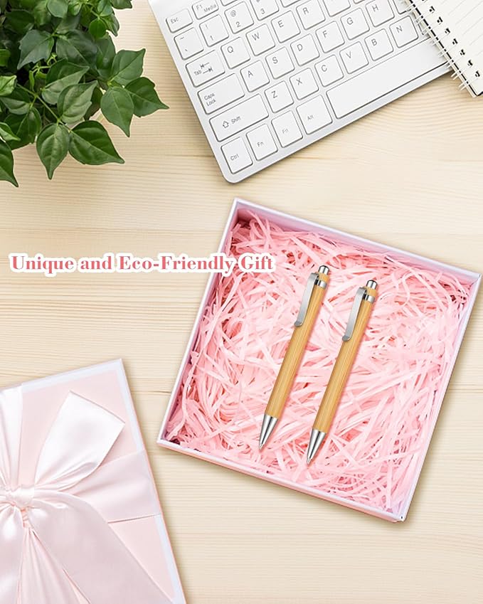 lyforx Bamboo Pens Bulk Wooden Bamboo Pens Engraving Wooden Ballpoint Pen - Image 4