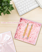 lyforx 250pcs Bamboo Pens Bulk Wooden Bamboo Pens Engraving Wooden Ballpoint - Image 6