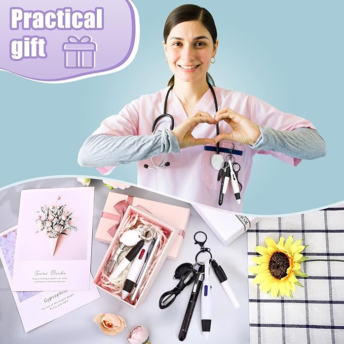 12 pcs Nurse Pen Set Two Colors Black Silver Include Permanent Marker Pen Pen - Image 5