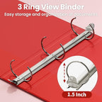 SUNEE 3 Ring Binder 1.5 Inch 1 Pack - Image 3