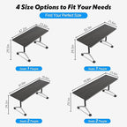 Goakwwuz Conference Room Table, Folding Conference Tables, Thicken Grey Tabletop - Image 2