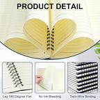 Yahenda 18 Pcs Spiral Notebook Bulk A5 Journal Lined 8.3'' x 5.5'' Writing - Image 4