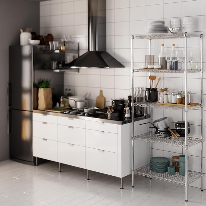 Regal Altair 18" Deep x 30" Wide x 74" Height Wire Shelving Kit | 5-Tier | NSF - Image 8