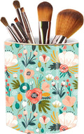 Jwest Pen Holder, Makeup Brush Holder Ceramic Shiny Gold Floral Pattern Pencil by Jwest