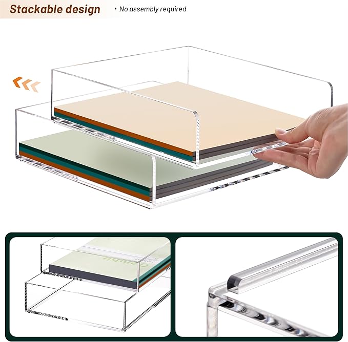 HeZone Paper Organizer Letter Tray, School Teacher Office Supplies Organization - Image 5