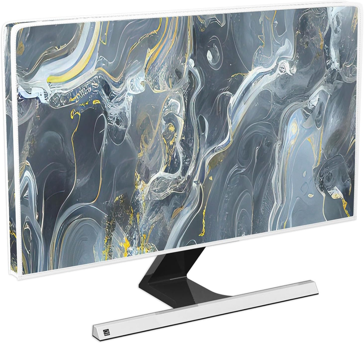 Baocicco Gray Gold Marble Waterproof 65 Inch TV Dust Cover Anti-Static
