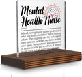 Mental Health Nurse Appreciation Gift Desk Sign, Thank You Plaque by Pariveca