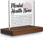 Mental Health Nurse Appreciation Gift Desk Sign, Thank You Plaque by Pariveca
