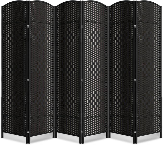 6 Panel Room Divider, 6Ft Folding Privacy Screen, Tall by cocosica
