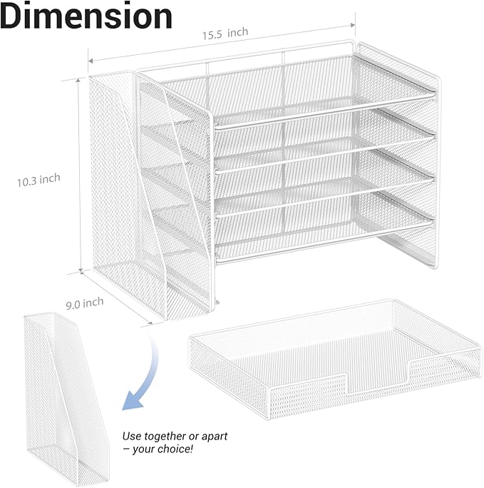 OPNICE Desk Organizer, 5-Tier Paper File Organizer - Image 6