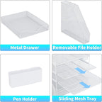 Gugsey Desk Organizer, 5-Tier Paper Letter Tray Organizer - Image 3