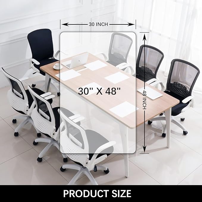 Kuyal Clear Chair mat for Hardwood Floor 30 x 48 inches Transparent Floor Mats - Image 7