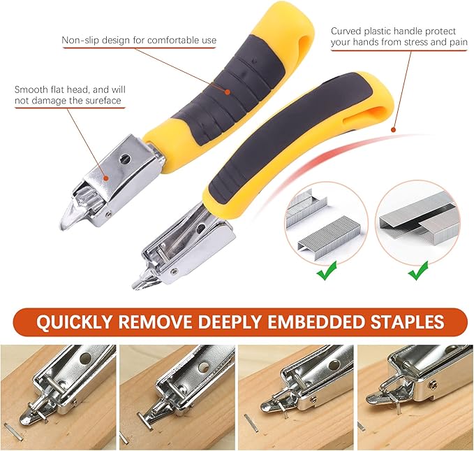 Tanstic 4Pcs Nail Puller and Staple Remover Tool Set, Including 7'' End Cutting - Image 3
