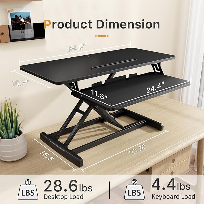 JOY worker Standing Desk Converter, Desktop Workstation Riser - Image 2
