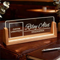 Custom Light Up Office Name Plate, Personalized Desk Sign by Semyifu
