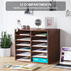 PAG Countertop Mail Sorter Organizer, Wooden Literature Organizer, Student - Image 4