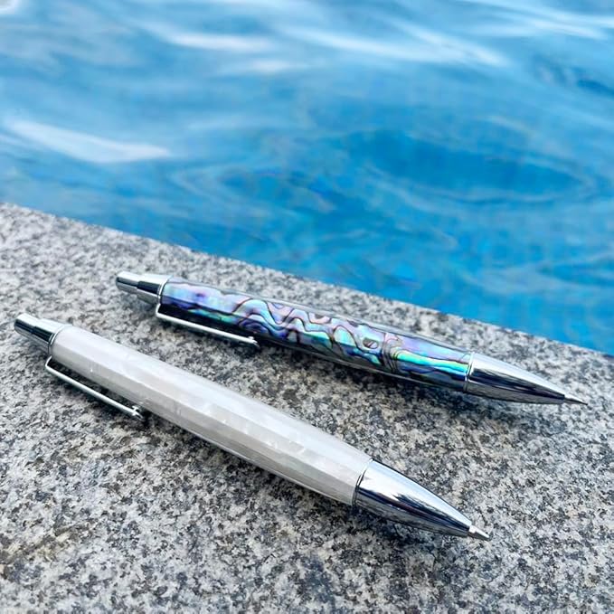 LACHIEVA LUX Abalone Shell Mechanical Pencil 0.7mm, Luxury Metal Pencil - Image 8