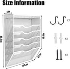 KZWKRG 6 Tier Wall File Organizer Hanging Vertical File Organizer, Wall Mounted - Image 8