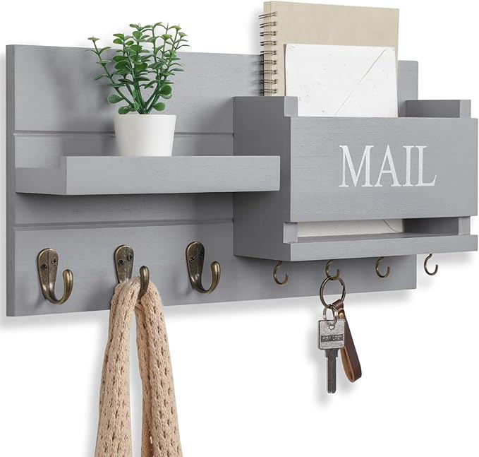 Lwenki Mail Organizer for Wall Mount – Key Holder by Lwenki