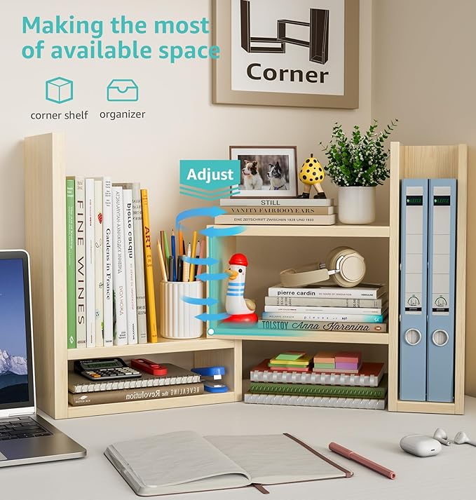 Desktop File Organizer Desk Organizer Shelf - Image 4