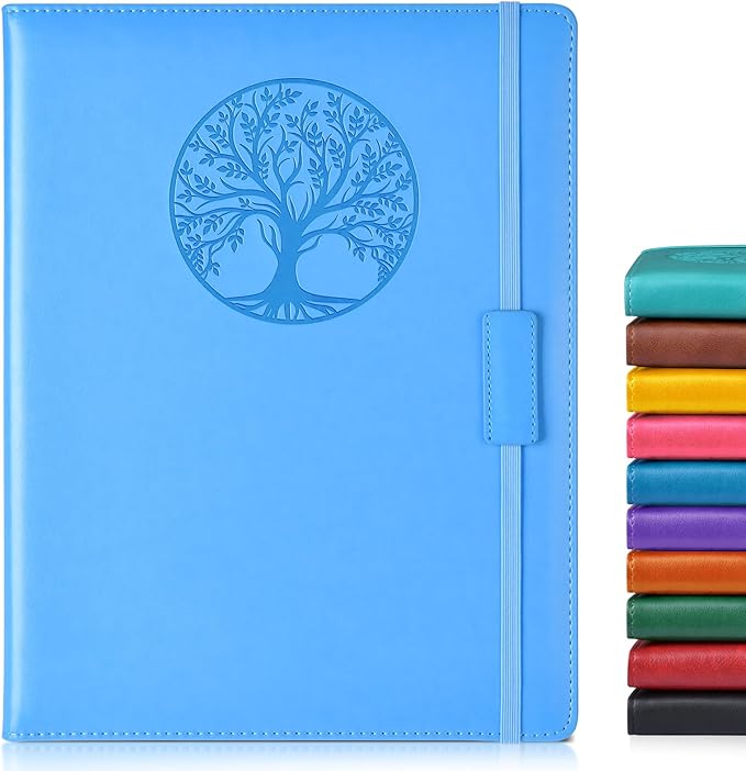 Biuwory Lined Journal Notebook for Women Men, 256 Pages A4 Large Hardcover by Biuwory