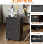 SUXXAN 2 Drawer File Cabinet - Image 4