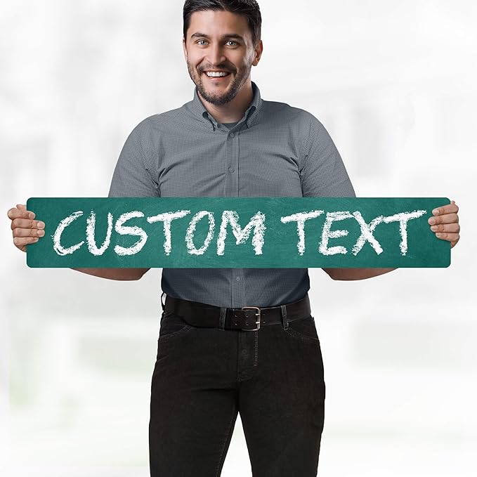 Custom Sign, Custom Street Sign, 11 Font Colors, 13 Font Styles, 4 Hole Options - Image 2