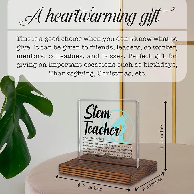STEM Teacher Gifts, Thank You Desk Sign - Image 4