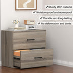 FATIGOS 2 Drawer File Cabinet, Wood Lateral File Cabinet, Wide Filing Cabinets - Image 7