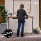 UPLIFTDESK V3 2-Leg Black Laminate Wood Standing Desk – Adjustable Height - Image 8