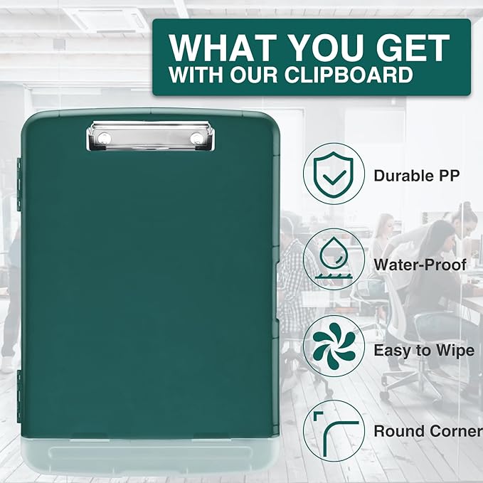 Sooez Clipboards with Storage, High Capacity Clip Boards 8.5x11 with Storage - Image 4