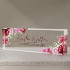 Personalized Name Plate for Desk, Custom Desk Name Plate, Acrylic Name Plate by EOBIBIFUN