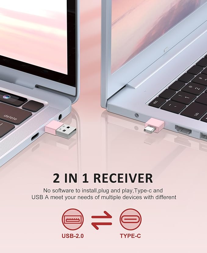 Presentation Clicker Rechargeable Pink Wireless Presentation Remote Presenter - Image 5