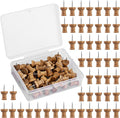 50 Pcs Wooden Push Pins, Decorative Thumb Tacks, Push Pins by Imzay