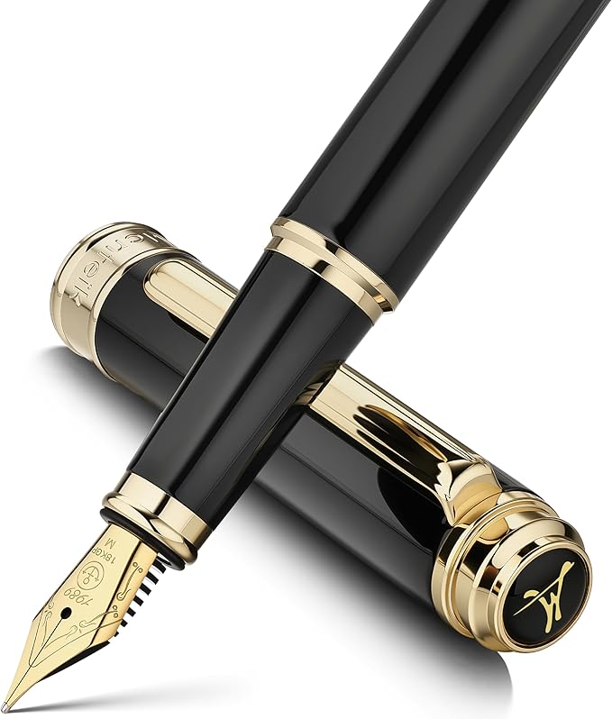 MCNTEIK 317 Fountain Pen, Stunning Luxury Piano Lacquer, 18K Gilded Nib by Mcnteik
