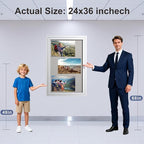 36×24 Inch Lockable Enclosed Bulletin Board, Weather-Resistant Outdoor - Image 5
