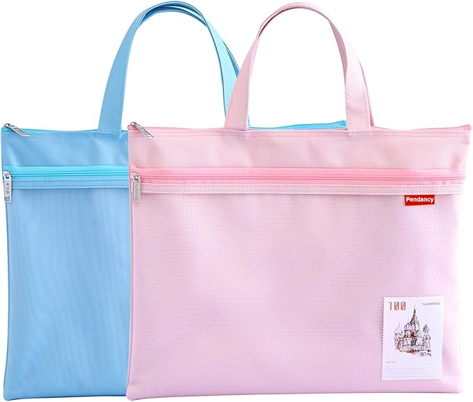 Pendancy Mesh Zipper Pouch 11x13.7 in, A4 Size Foldable Document Storage by Pendancy