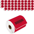 HOUSELABELS 4" x 6" Red Shipping Labels on 1" Core Compatible by HouseLabels