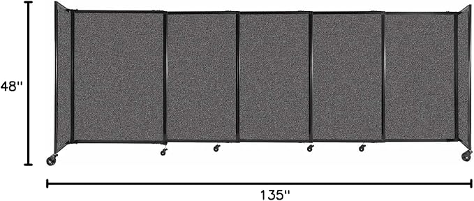 Versare Straightwall Sliding Portable Wall Partition | Freestanding Office - Image 7