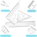 Zonon 24 Sets Math Geometry Kit Student 10 Pcs Shatterproof Storage Box - Image 7