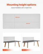 VEVOR Desk Divider Privacy Panel, PET Cubicle Partition Panel, Workstation - Image 4