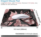 IMAYONDIA Mouse Pad, Rose Gold Butterfly Mouse Pad, Non-Slip Rubber Base - Image 2