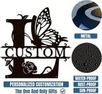 Personalized Custom Letter Name metal Signs, Custom Black Letter Monogram Wall - Image 6